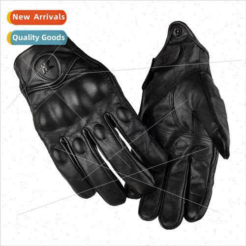 Motorcycle gloves leather men women riding biker tactical wa