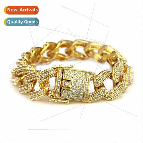 Europe Hip Hop Diamonds Cool Fashion Men Bracelet Hip Hop Br