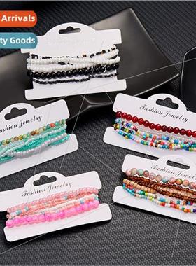 Europe vacation stacked wear string beads rice beads clashin