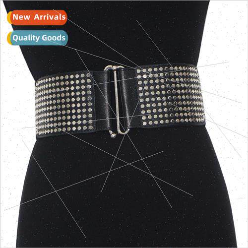 Europe fashion elastic elastic waist seal decorative wild wi