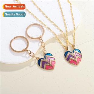 couple keychain splicing necklace friends creative good love