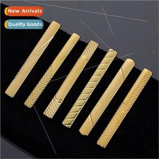 business short fashion men simple mal clip Golden tie