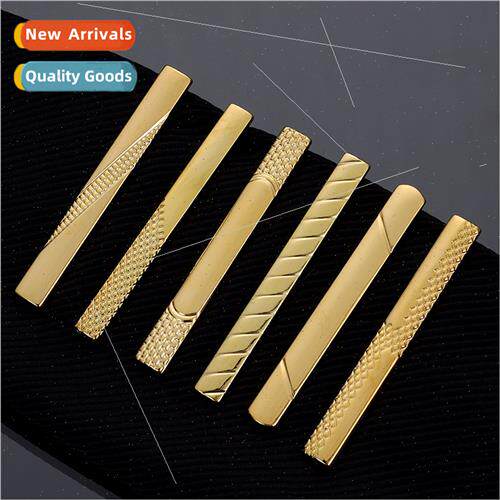 Golden men mal business short tie clip simple fashion tie ir