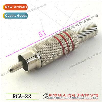 Metal RCA Plugs Soldered Wire AV Lotus Plugs Assembly RCA Ma