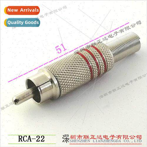 Metal RCA Plugs Soldered Wire AV Lotus Plugs Assembly RCA Ma