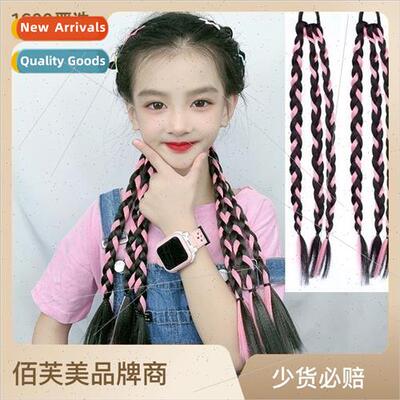 Kids Boxing Braid Wig Female Ponytail Twist Dirty Braid Y2K