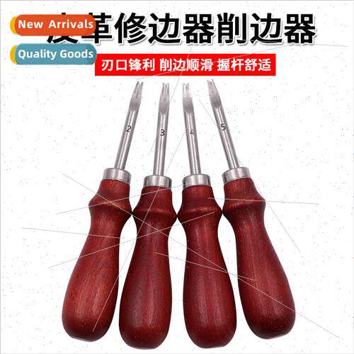 Beech handle leather tools edge trimmer handmade DIY leather