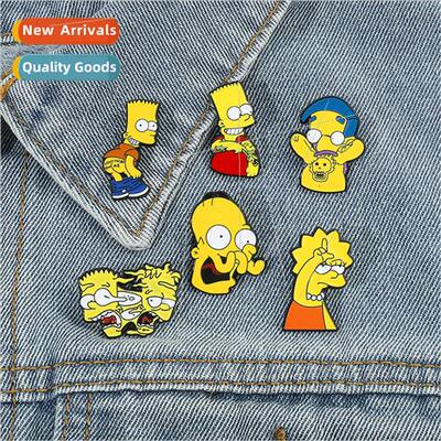 Creative quirky mpson pin cartoon American prophecy comedy a