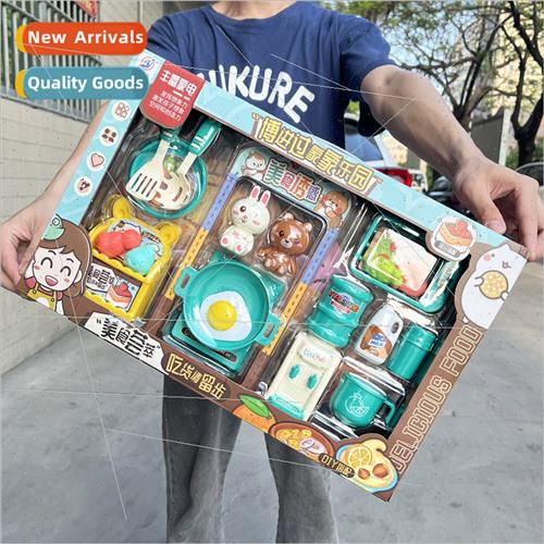 Children kitchen play house toys 适用boys girls cooking frie