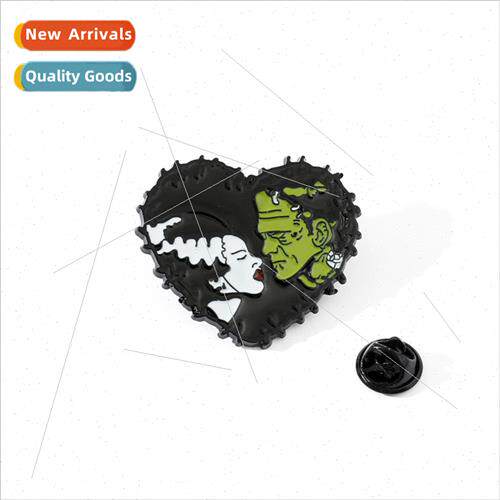 Horror Sci-Fi Movie Frankensteins Bride Brooch Black Heart L