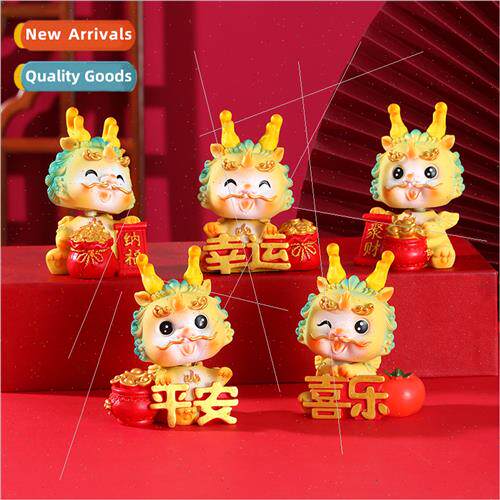 2024 Year Dragon shaking head Chinese Zodiac dragon cute sma