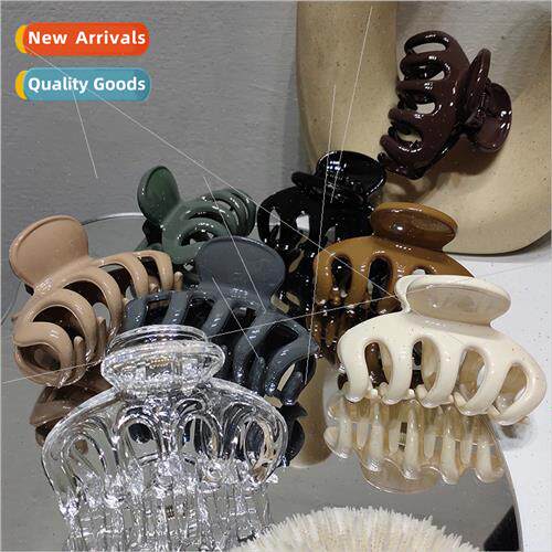 Grab clip hairpin back head medium solid color shark clip in
