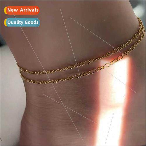 Europe Fashion Star Crystal Pendant Anklet Women Metal Chain
