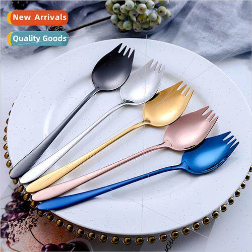 Salad k spoon all-in-one 304 cute creative long handle Korea