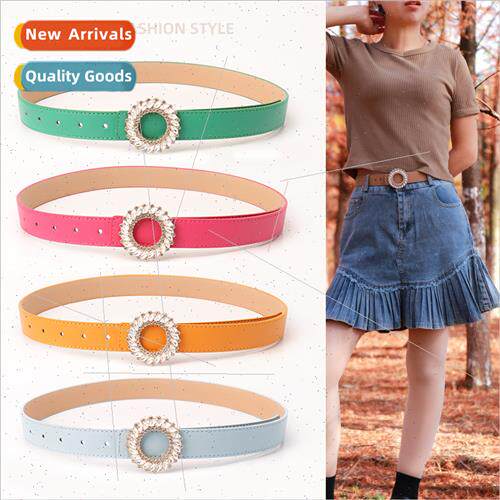 New inlaid diamond women belt simple women belt senior sense