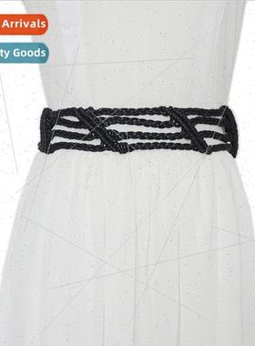 Summer new women braided belt women fashion versatile bevele