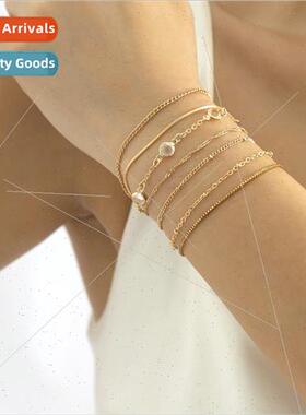 mple hundred matching geometric fine chain bracelet jewelry