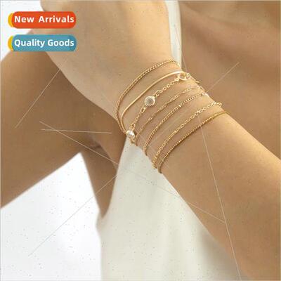 mple hundred matching geometric fine chain bracelet jewelry