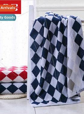 Cotton bath towel cotton satin 130*62 diamond plaid England