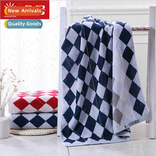 Cotton bath towel cotton satin 130*62 diamond plaid England