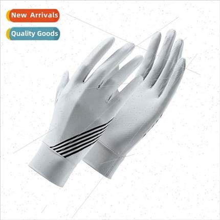 Ice silk sunscreen gloves men women D132 summer thin outdoor