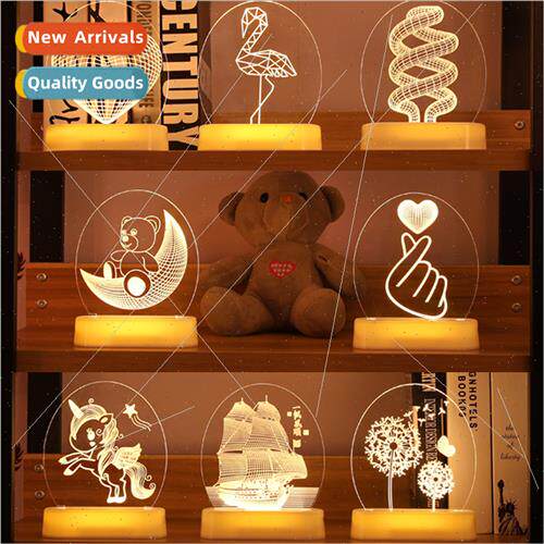 New bedside 3d night light room decoration lamp gift gift cr