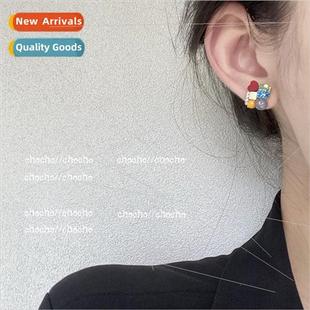 beads colorful earrings hundred lver love needle