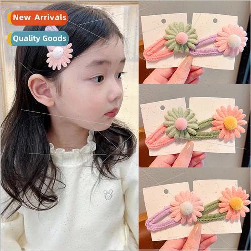 2023 autumn winter new flowers hair clips sweet children ban