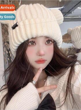 2023 Autumn Winter cute show face small rolled edge kn cap s