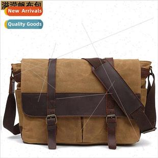 shoulder bag leisure Oil women canvas men crossbody wax