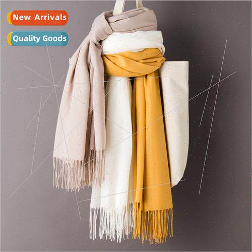 2020 thin faux cashmere scarf solid color tassel Europe shaw