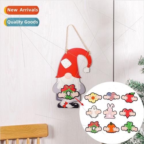 New Christmas decorations Christmas red hat old man hanging