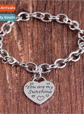 Europe simple personalized engraved bracelet you are my sun