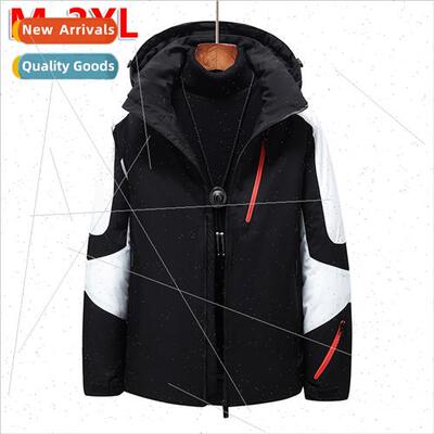 Winter new down jacket men women short youth hooded splicing