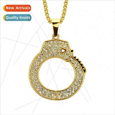 Europe Hip Hop Rap Set Dance Jewelry Diamond Handcuff Pendan