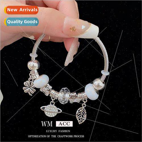 Flower Leaf Planet Open Bracelet Hundred Bracelet HJewelry W