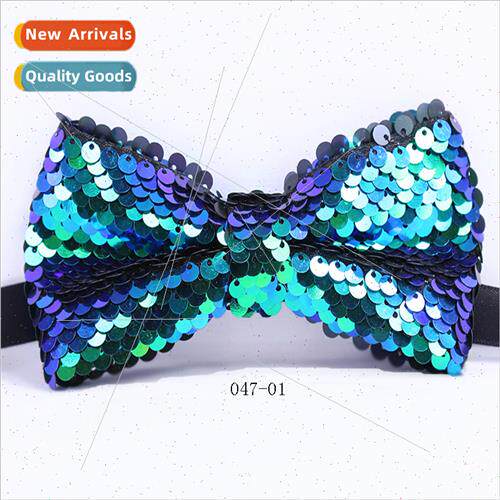 Bow tie men gorgeous stage banquet colorful beads handmade s