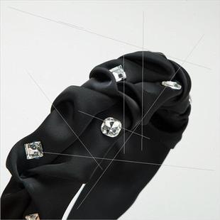 pleated fabric hch bands headband Korean diamond Hair wind