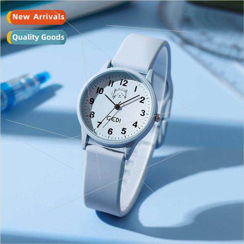 Candy Color licone Student Watch Compact Cartoon Round Dial