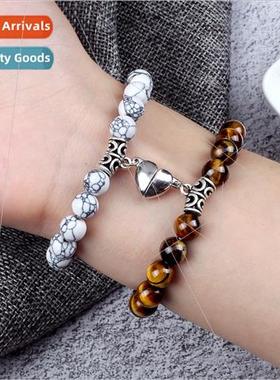 creative magnet suck love couple bracelet men women girlfrie