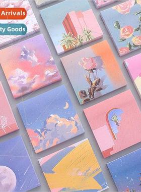 Creative 80 pieces of landscape convenience stickers colorfu