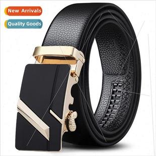 automatic men buckle leisure Lychee Youth wrapped belt