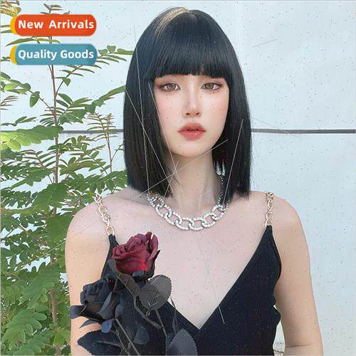 wig women short o head round face chemical fiber head cover