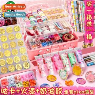 Gum Large Stamps Stickers Card Goo Cream Set Full Paint Fire