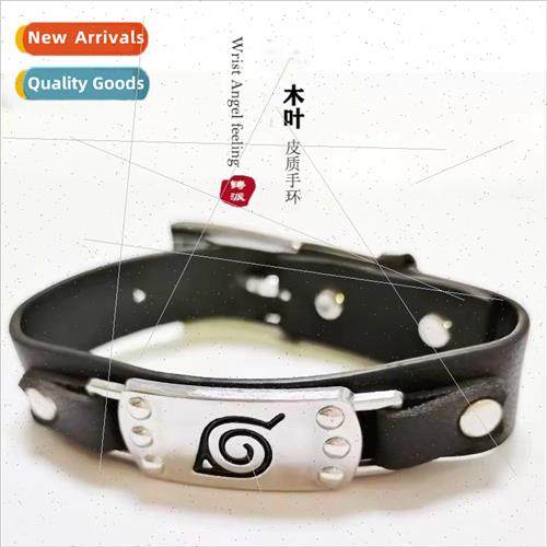 Anime manga s ninja kiba rebel logo leather bracelet bracele
