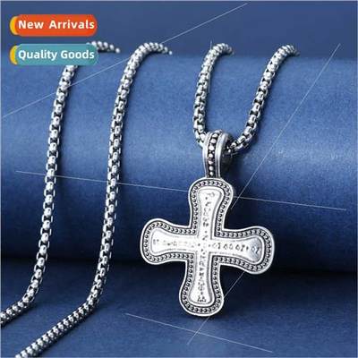 Europe vintage cross necklace men women nd couple long sweat