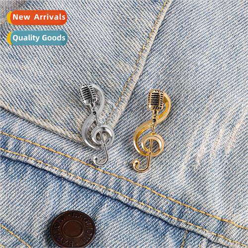 McBar alloy electroplated gold silver badge jewelry micropho