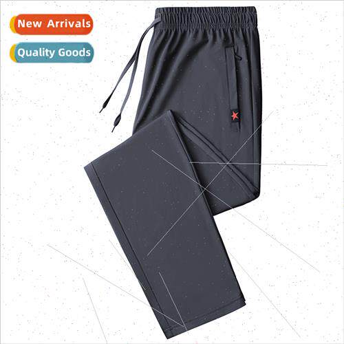 Ice silk pants speed pants men summer large size loose drape