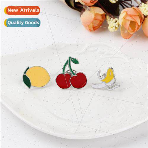 Europe Uned States creative fru brooch cherry banana peach i