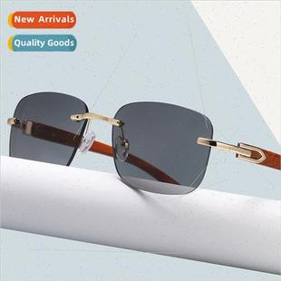 small frame grain famil sunglasses temples lens Wood ocean